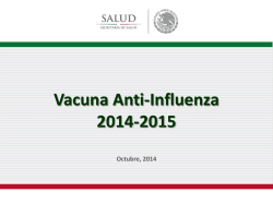 Vacunación de Influenza, Estrategia y Metas 2014-2015 - cenaprece