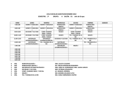 CICLO ESCOLAR AGOSTO/DICIEMBRE 2014 SEMESTRE: 1&ordm;