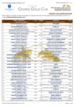 Lista de participantes - Ecuestre Online