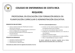 COLEGIO DE ENFERMERAS DE COSTA RICA REQUIERE: