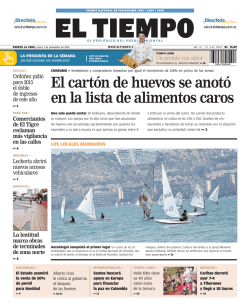 El cartón de huevos se anotó en la lista de alimentos - El Tiempo