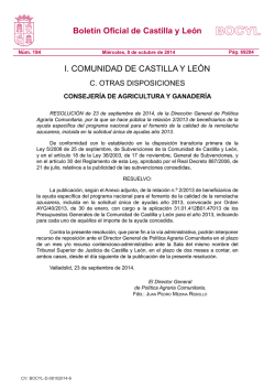 BOCYL n.º 194 8-octubre-2014 - Agronews Castilla y León