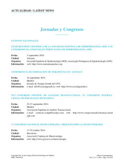 Jornadas y Congresos - Colegio Oficial de Psic&oacute;logos de Madrid