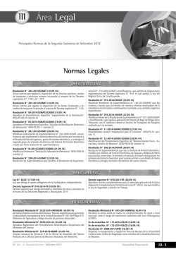 III Normas Legales - Revista Actualidad Empresarial