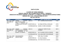 santa elena cuadro de turno semanal unidad judicial