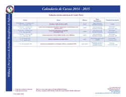 Calendario de Cursos 2014 - 2015 - DoDLive