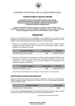 CONSEJO NACIONAL DE LA MAGISTRATURA
