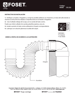 Código: 49509 CE-232 INSTRUCTIVO DE INSTALACIÓN 1 - Foset