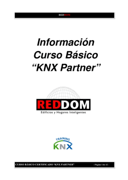 Información Curso Básico “KNX Partner” - Casadomo
