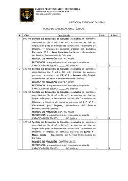 Pliego - Gobierno de la Provincia de Córdoba