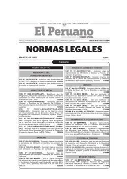 Publicacion Oficial - Diario Oficial El Peruano - Ministerio de