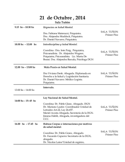 Programa D&iacute;a 2 - Psiquiatr&iacute;a Forense