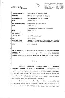 3 DEMANDANTE : INVERSIONES PENTA III LTDA. - El Mostrador