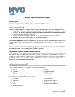 Preguntas Frecuentes sobre el Ébola - NYC.gov