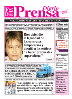 Edición 3607 viernes 17 de Octubre de 2014- CS5 - Diario Prensa