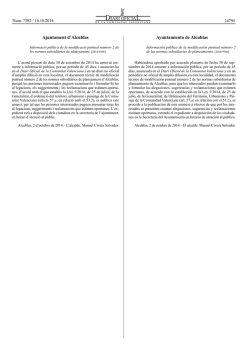 Informaci&oacute; p&uacute;blica de la modificaci&oacute; puntual n&uacute;mero 2 de - Alcublas