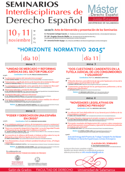 Programa del seminario - Sala de Prensa - Universidad de Salamanca