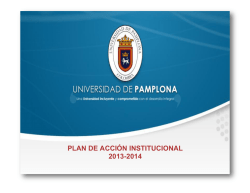 plan de accion institucional 2012-2014 - Universidad de Pamplona