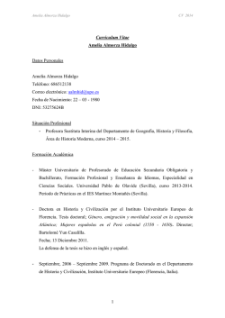 CV Amelia Almorza - Universidad Pablo de Olavide