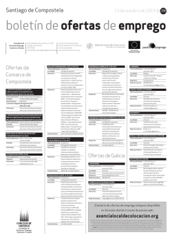 bolet&iacute;n deofertasdeemprego - Axencia Local de Colocaci&oacute;n