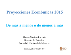 Proyecciones Económicas 2015 - Cámara de Comercio de Santiago