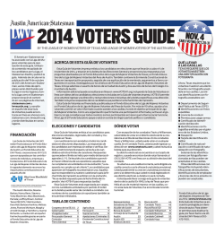 2014 VOTERS GUIDE - League Of Women Voters of the Austin Area