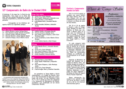 12º Campeonato de Baile de la Ciudad 2014 - Tangopartner