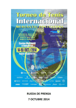 RUEDA DE PRENSA Mercantil 2014 - Federación Gallega de Tenis