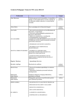 Pedagogiako proiektuen zerrenda (46Kb, pdf) - Universidad del