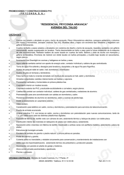 &ldquo;RESIDENCIAL PRYCONSA ARAVACA&rdquo; AVENIDA DEL TALGO