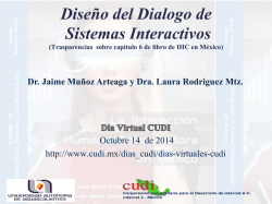Diseño del Dialogo de Sistemas Interactivos - Cudi