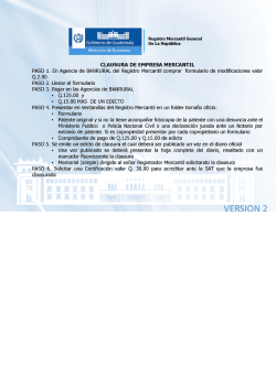 CLAUSURA DE EMPRESA MERCANTIL - Registro Mercantil
