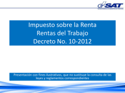 Rentas del Trabajo Decreto No. 10-2012 - Censat