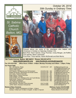 3 Weeks Ago (PDF) - Saint Sabina Parish