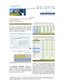 Producción de leche de bovino - LACTODATA Información sobre el