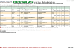 Hong Kong Sailing Schedules - ShipmentLink