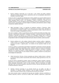 Criterios Evaluación 4º ESO opción A - Gobierno de Canarias