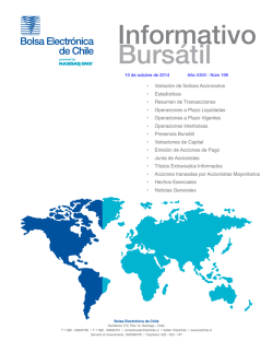Informativo Bursátil - Bolsa Electrónica de Chile