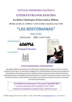&ldquo;LAS BOSTONIANAS&rdquo;
