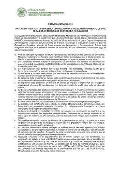 Convocatoria No. 011 Beca en Colombia 2014.pdf