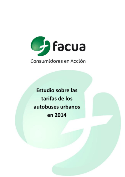 Estudio sobre la tarifas de los autobuses urban en 2014 - Facua