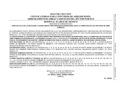 convocatorias para concursos de adquisiciones, arrendamientos