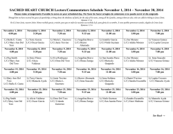 November 30, 2014 - Sacred Heart Catholic Church