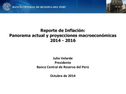 Presentación del Reporte de Inflación - Octubre 2014
