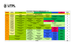 PROGRAMA FORMATIVO MEDICINA ECTS - 1C - UTPL