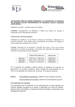 Convocatoria 2014 (PDF 437KB) - Ayuntamiento de Santurtzi