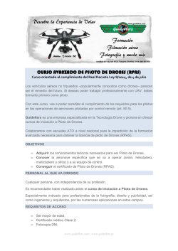 Ficha del curso avanzado de Piloto de Drones (RPAS). - Adqando