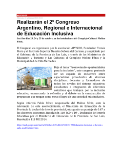 Realizarán el 2º Congreso Argentino, Regional e Internacional de