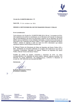 ig-insfpr-dnei-2014-139 - Superintendencia de Bancos y Seguros