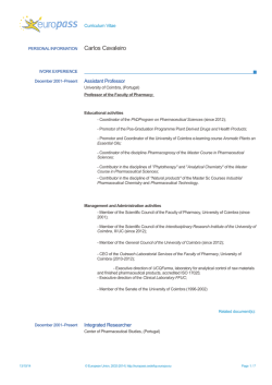 Carlos Cavaleiro - European Medicines Agency - Europa